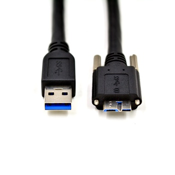 USB 3.0 type A to micro-B with locking screws cable for industrial cameras