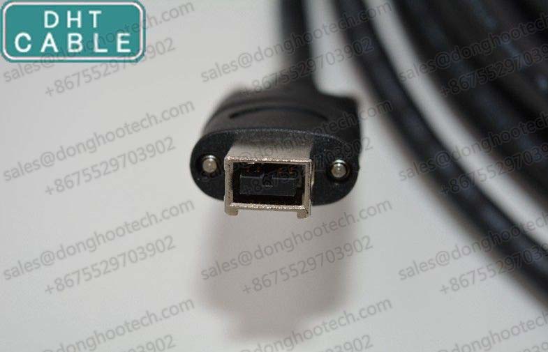 Locking FireWire 800 Cables  IEEE 1394b Industrial Camera Cable 1.0meters with Thumbscrew Lock 
