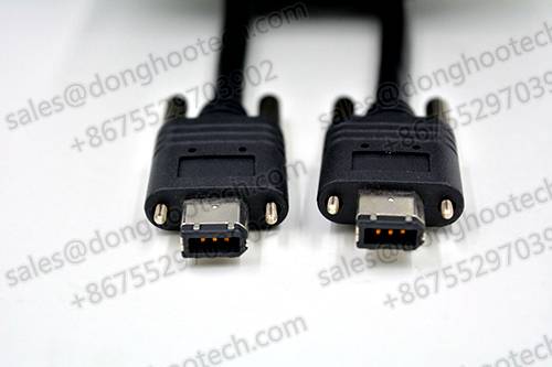  High Flex 1394 Cable 6pin to 6pin 1394 2x Screw 5.0meter for Machine Vision Imaging System 