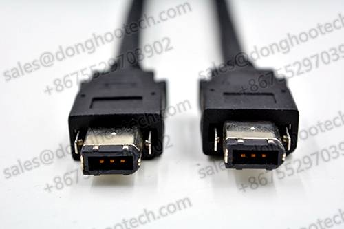 Firewire Latching Cable Assemblies 1394A 6pin to 6pin for Industrial Camera 2.5meter